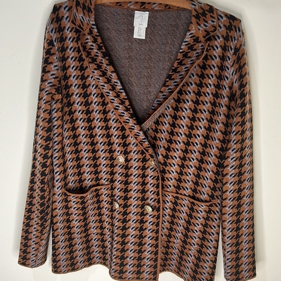 JOIE Houndstooth Cardigan Blazer Size Small - Picture 11 of 13